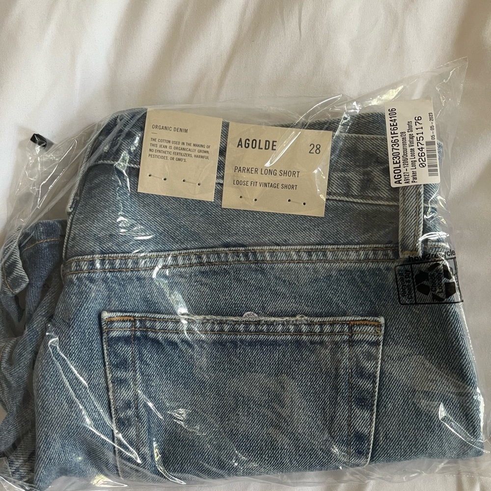 Agolde Parker Long Loose Vintage Shorts NWT 28